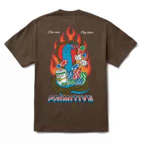 PRIMITIVE Cobra Graphic T-Shirt - Brown