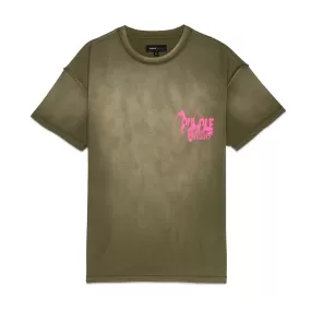 Purple Brand Textured Inside Out Logo Olive Tee (P101-JWBD124)