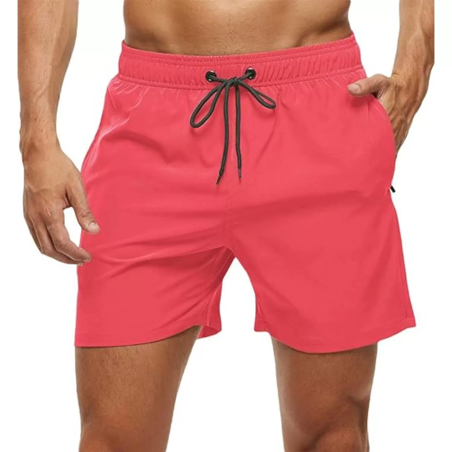 Quick Dry Beach Shorts With Zipper Pockets