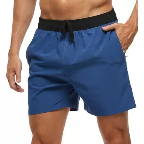 Quick Dry Beach Shorts With Zipper Pockets