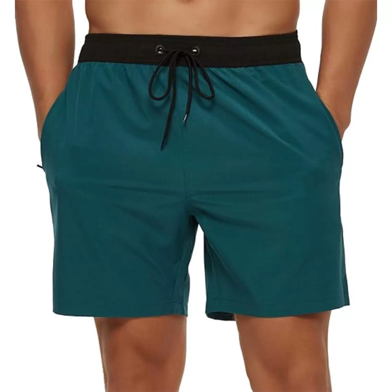 Quick Dry Beach Shorts With Zipper Pockets