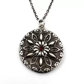 RADIANCE Necklace with Ruby - SILVER