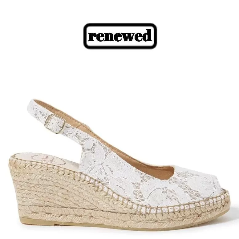 Renewed Emboidered Cotton Blend Wedge Espadrille for Women - Carol-JA