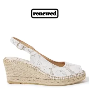 Renewed Emboidered Cotton Blend Wedge Espadrille for Women - Carol-JA