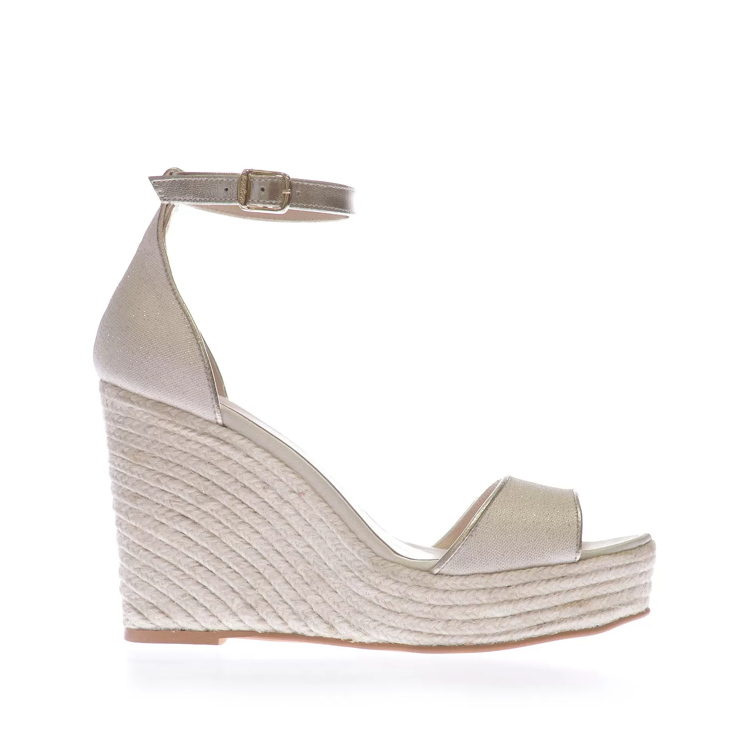 Renewed Glitter Cotton Blend Wedge Espadrille for Women - Jolie