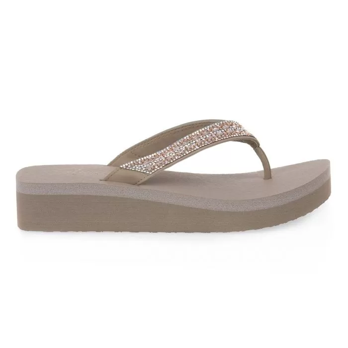 Skechers women's flip flops Vinyasa Glory Day 31619/TPE taupe 