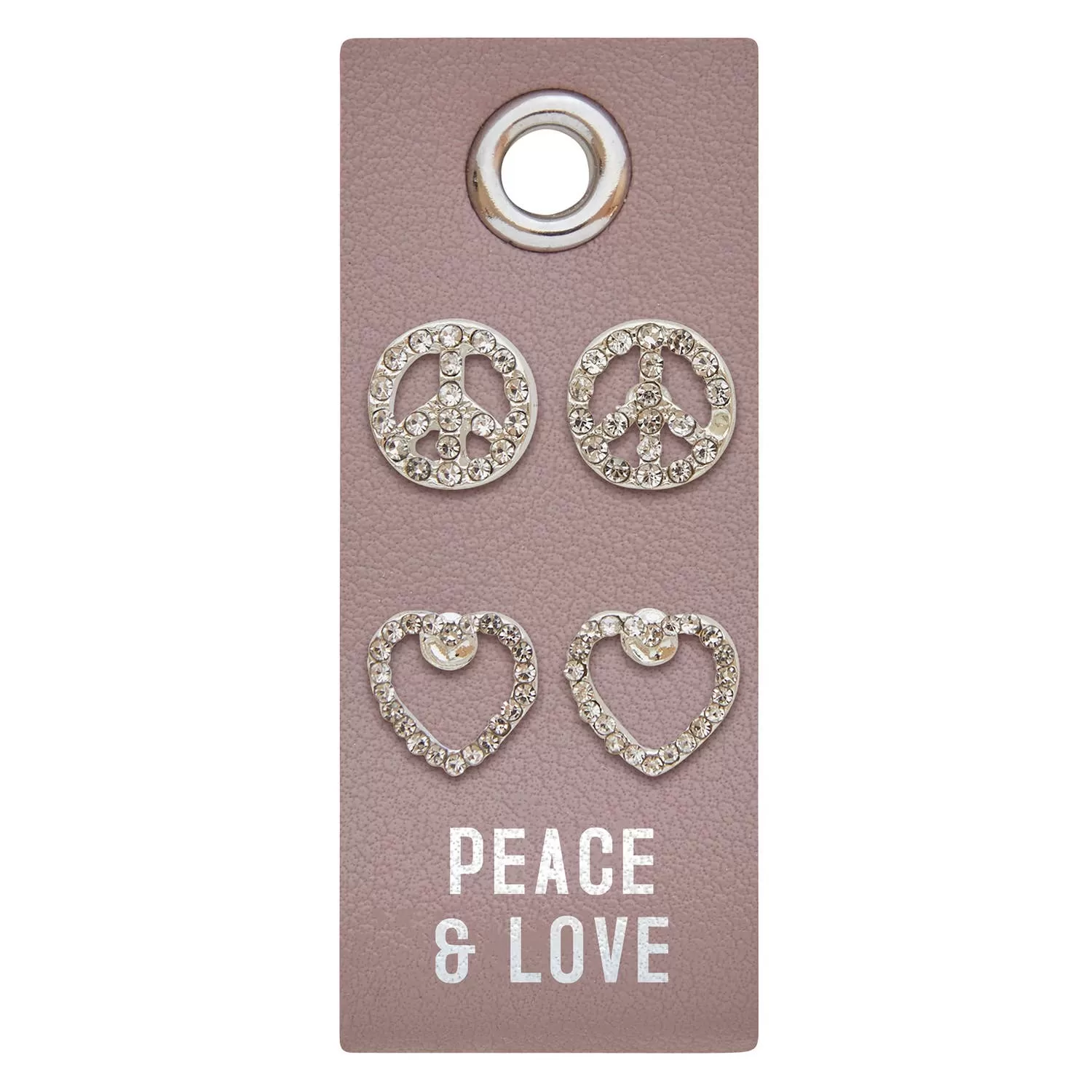 Slvr Earrings-Peace & Love