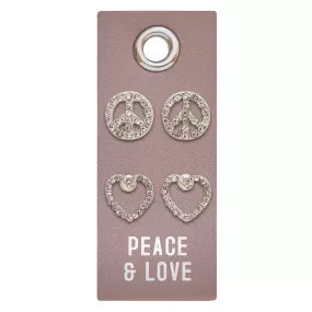 Slvr Earrings-Peace & Love