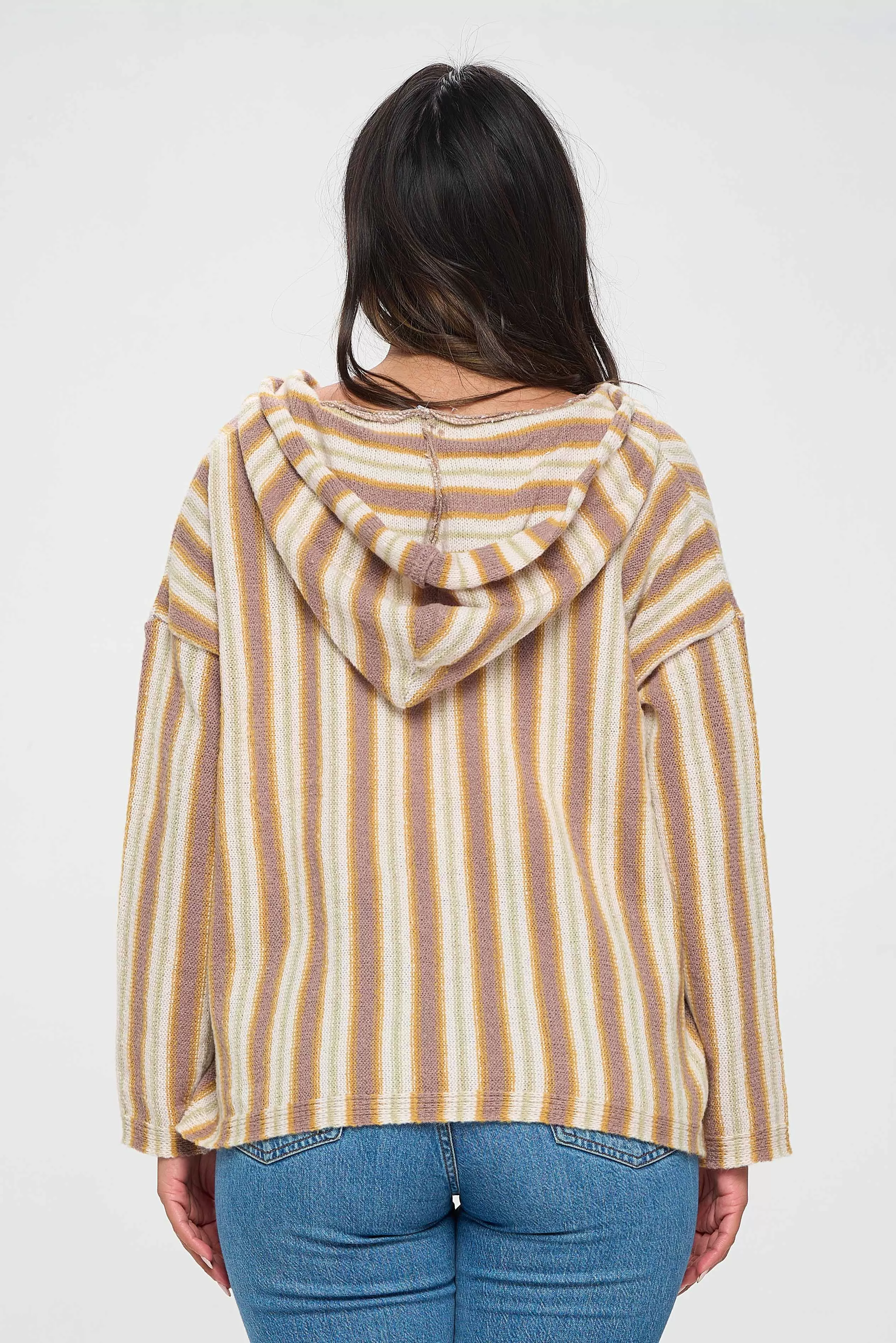 Soft Tone Brown Striped Top