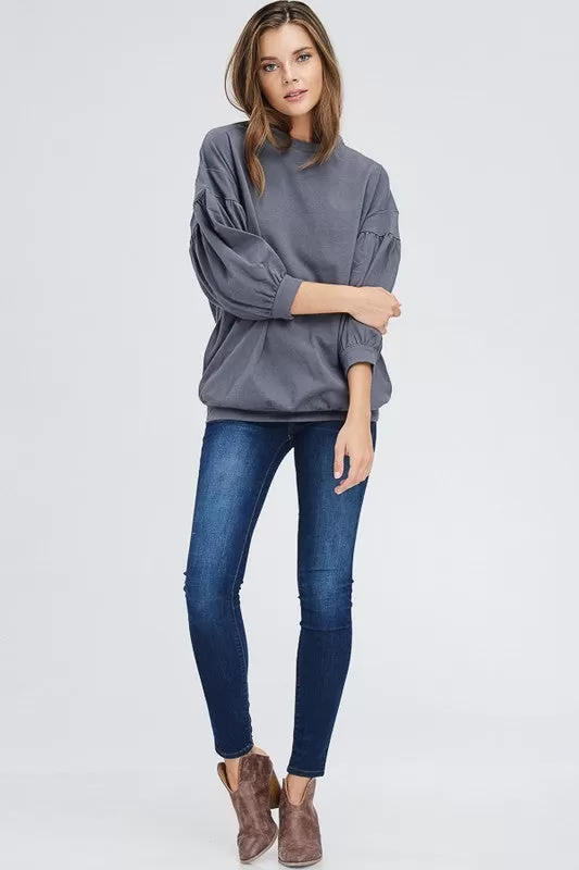 Stella Ballon Sleeve Knit Top