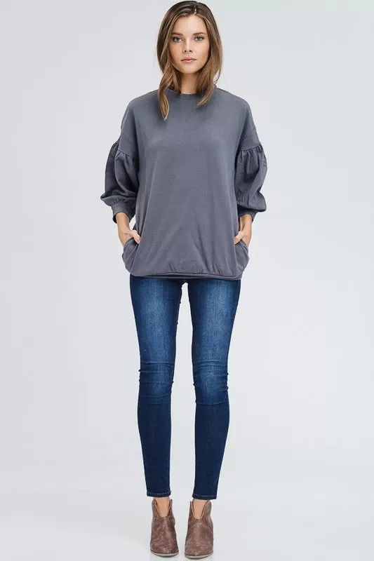 Stella Ballon Sleeve Knit Top