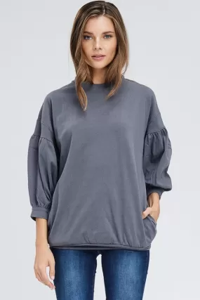 Stella Ballon Sleeve Knit Top