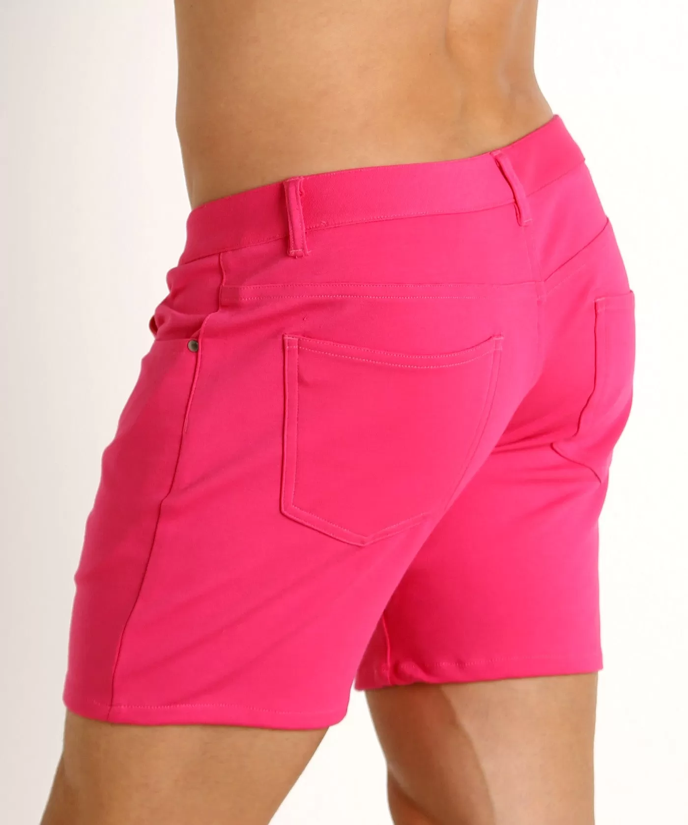 Stretch Knit Shorts (5 inseam) (Fuchsia)