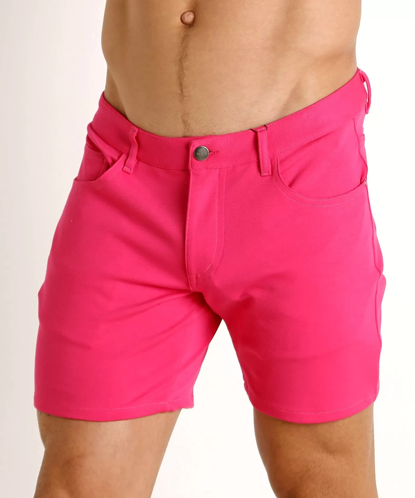 Stretch Knit Shorts (5 inseam) (Fuchsia)