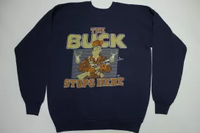 The Buck Stops Here Vintage 80s Cotton Grove Designs 1988 USA Crewneck Sweatshirt