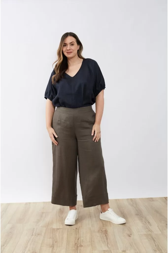 Tirelli - Classic Linen Pant - Deep Charcoal