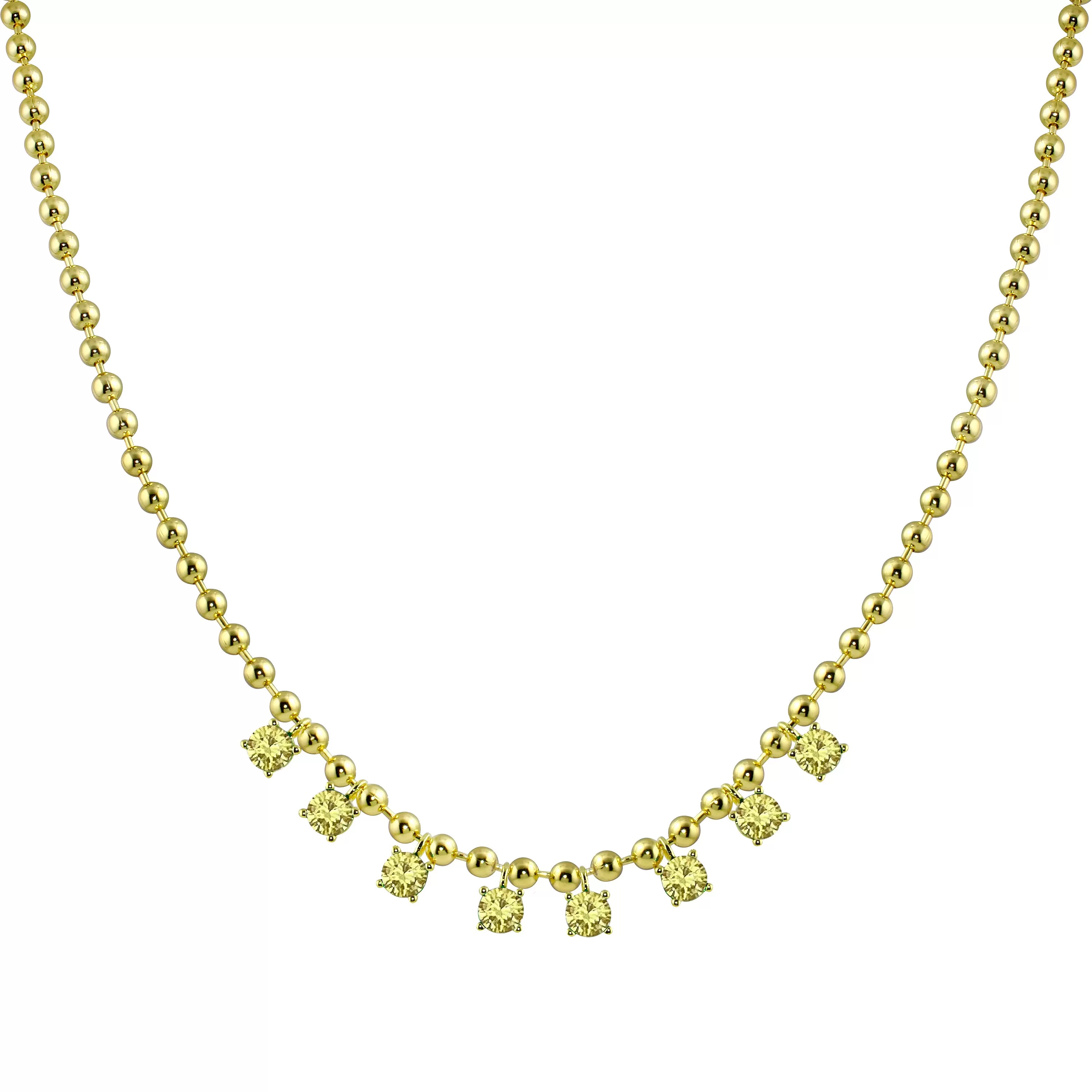 Toilet Yellow Fringe Necklace