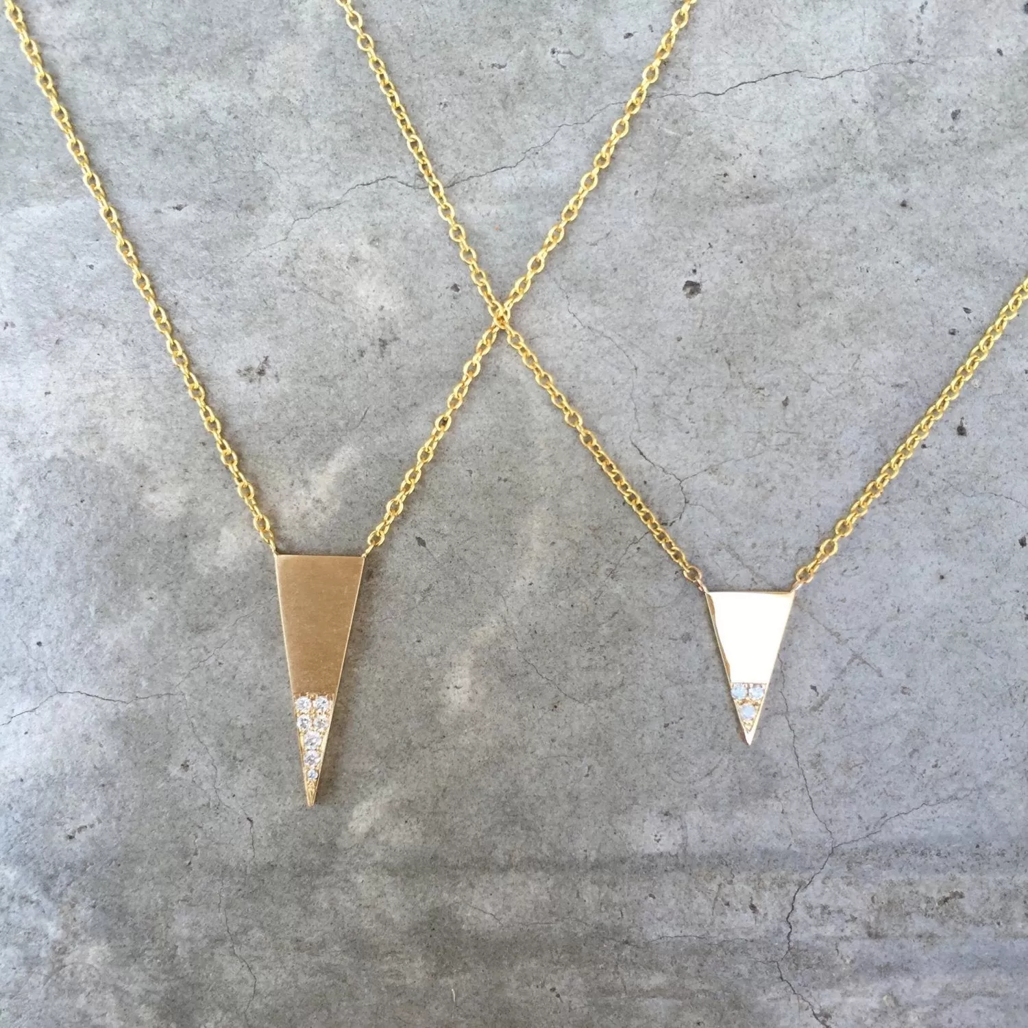 Tristan Gold Diamond Triangle Necklace