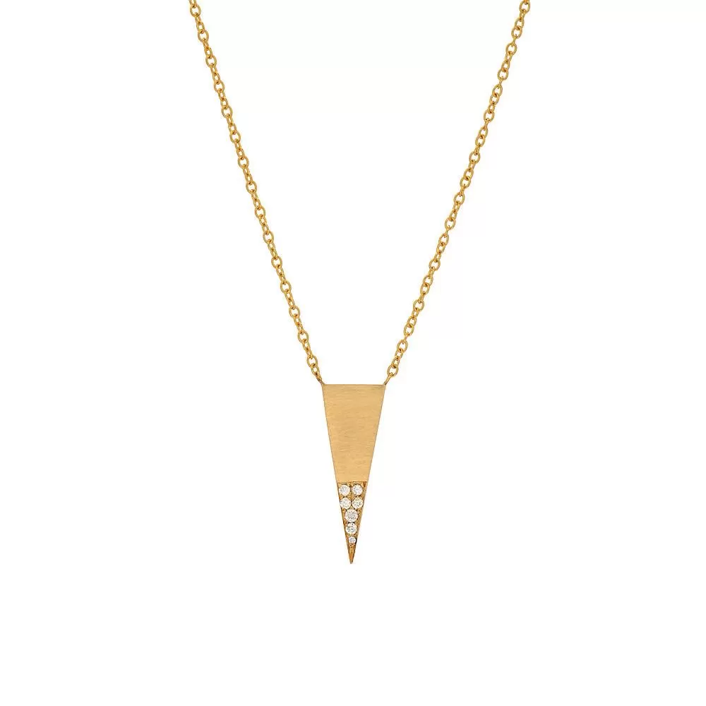 Tristan Gold Diamond Triangle Necklace