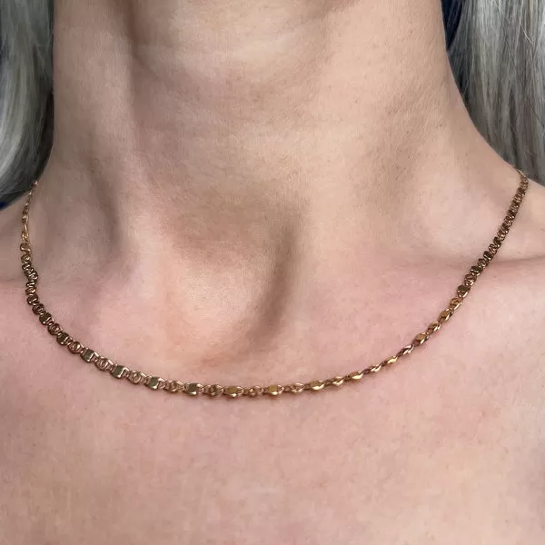 Vintage Fancy Link Chain Necklace