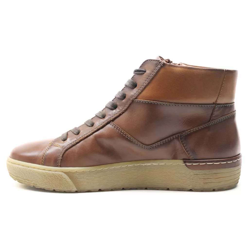 Vitoria Calfskin Leather Women's Zip Up Sneakers