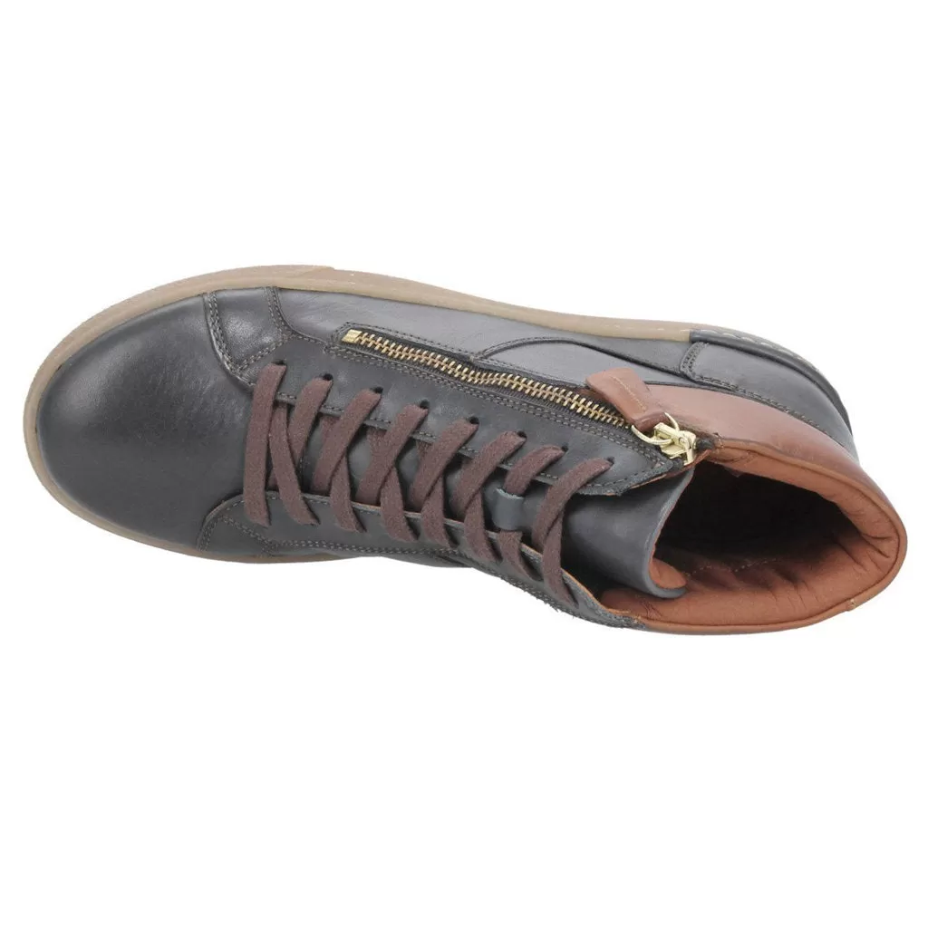 Vitoria Calfskin Leather Women's Zip Up Sneakers