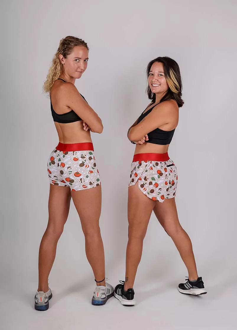 Women's Pasta Night 1.5" Split Shorts